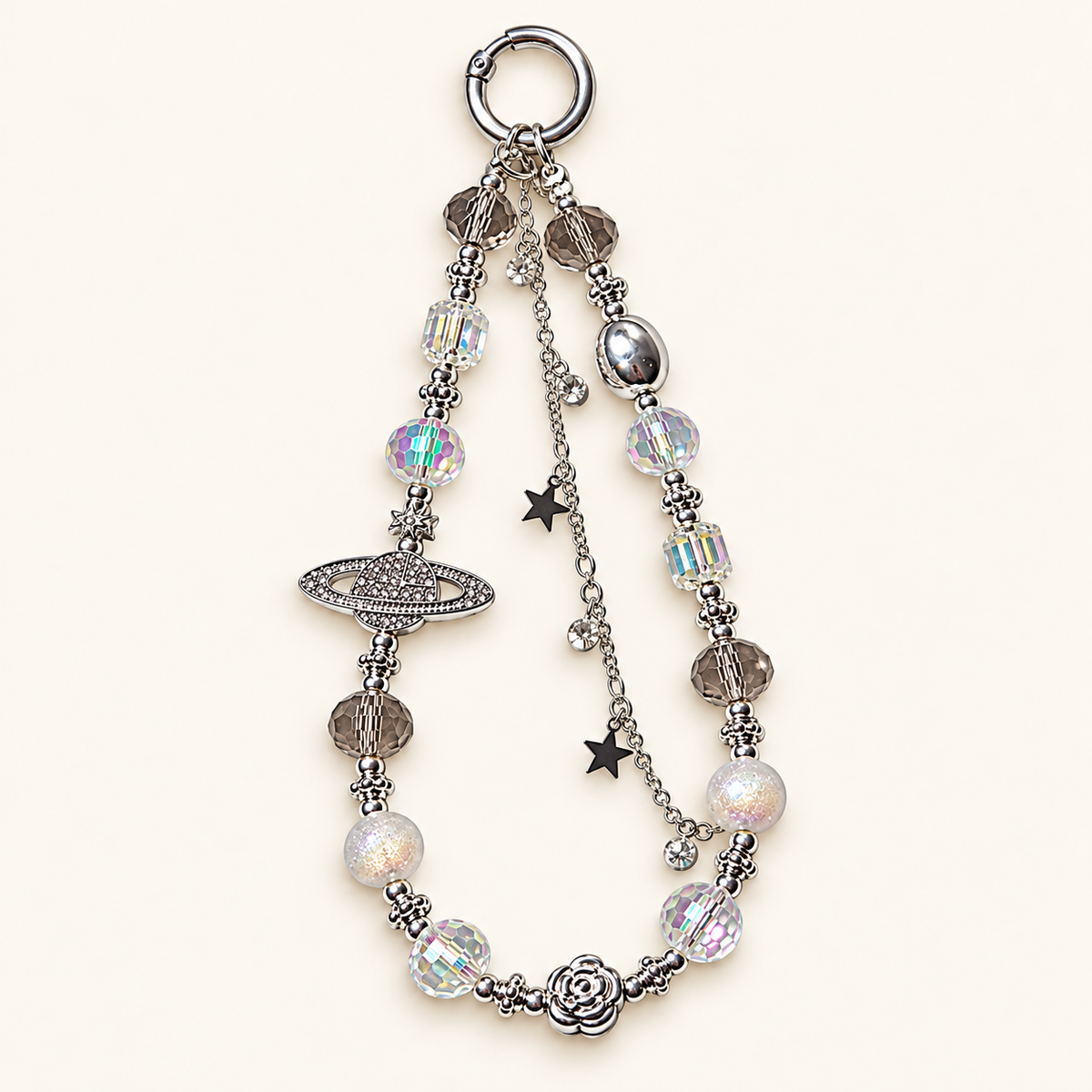 Estelle Silver Phone Charm